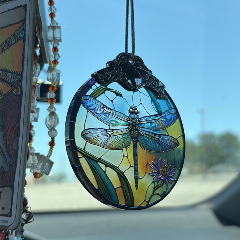 Stained Glass Dragonfly Suncatcher